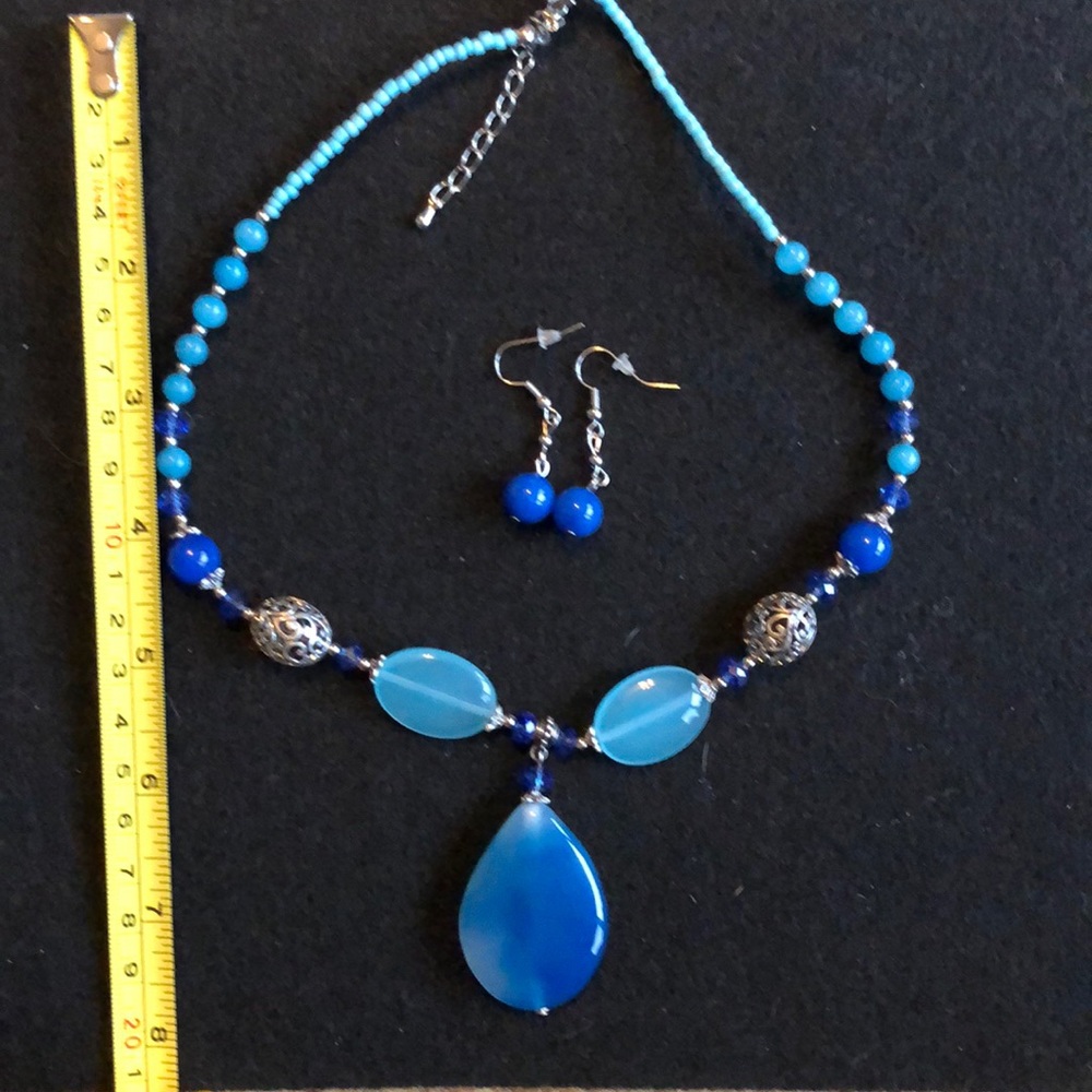 Handmade semi precious and glass set
